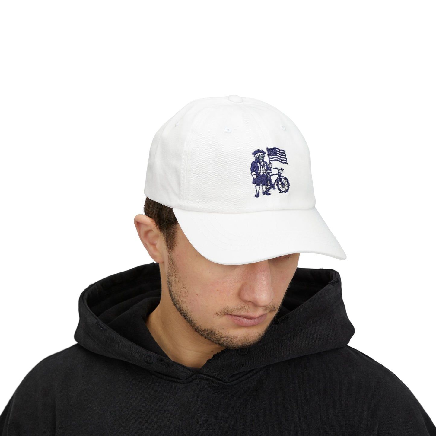 Patriotic Bike Guy Dad Cap