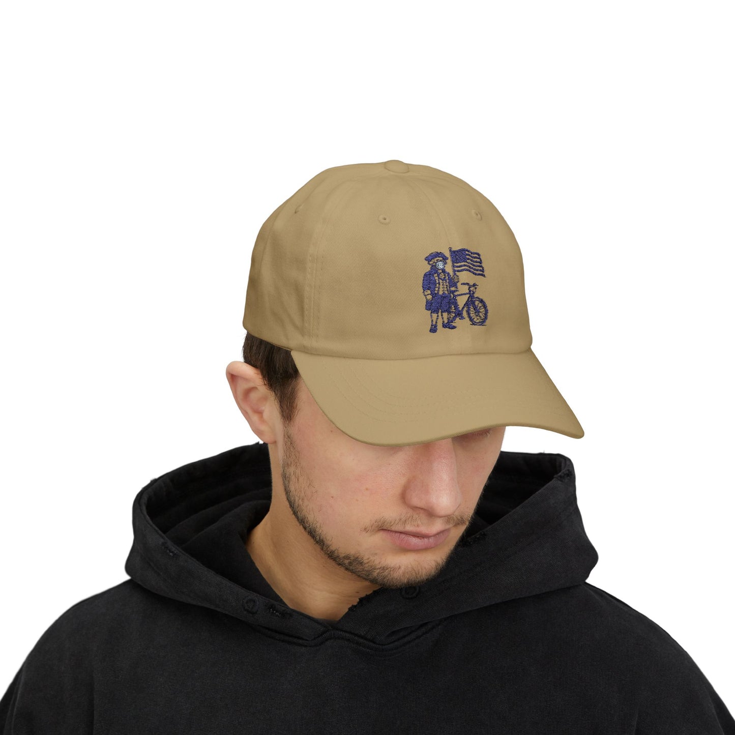 Patriotic Bike Guy Dad Cap