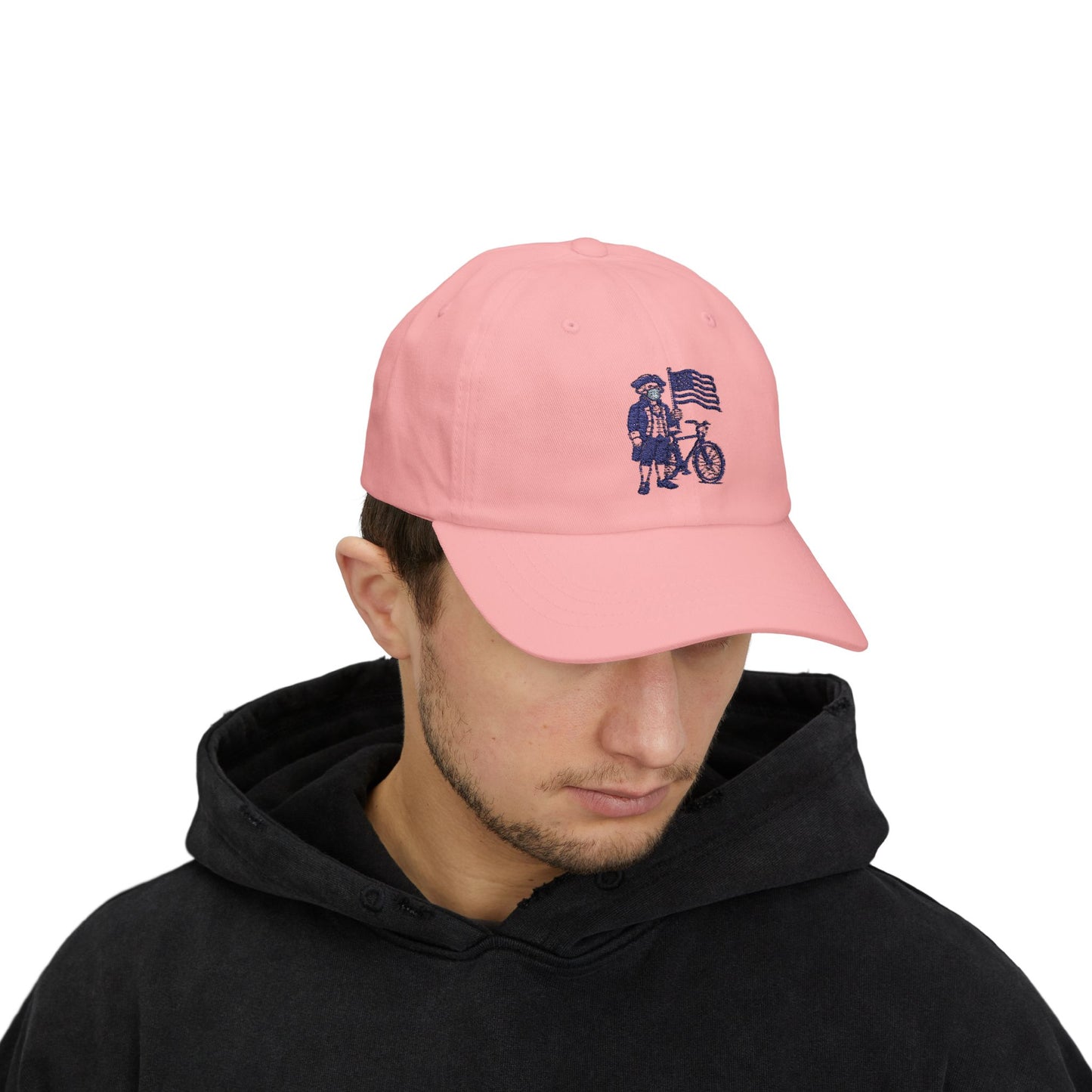 Patriotic Bike Guy Dad Cap