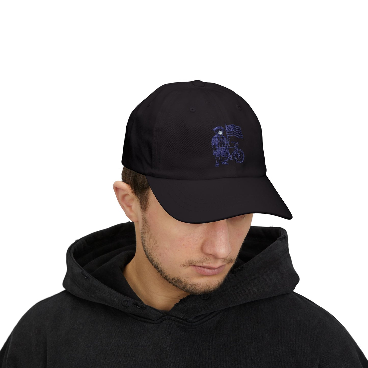 Patriotic Bike Guy Dad Cap